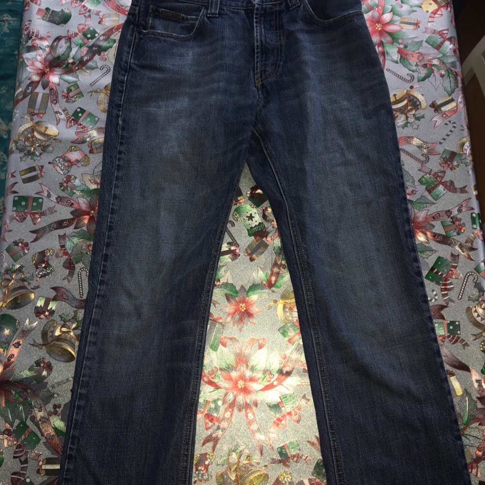 Armani collezioni blue straight leg jeans